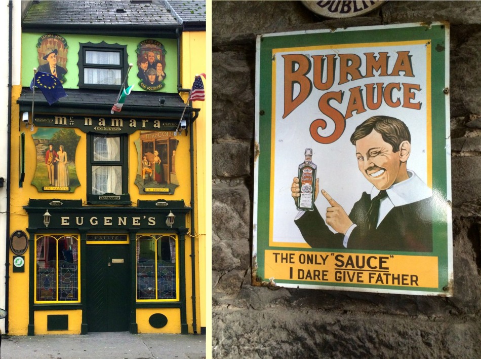 Eugene's Pub in Ennistymon/old ad in Valughan's in Kilfenora